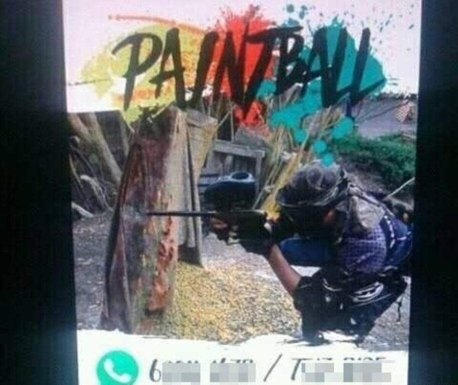 Afiche del paintball creado por Cornejo Vidal y Cid Aedo