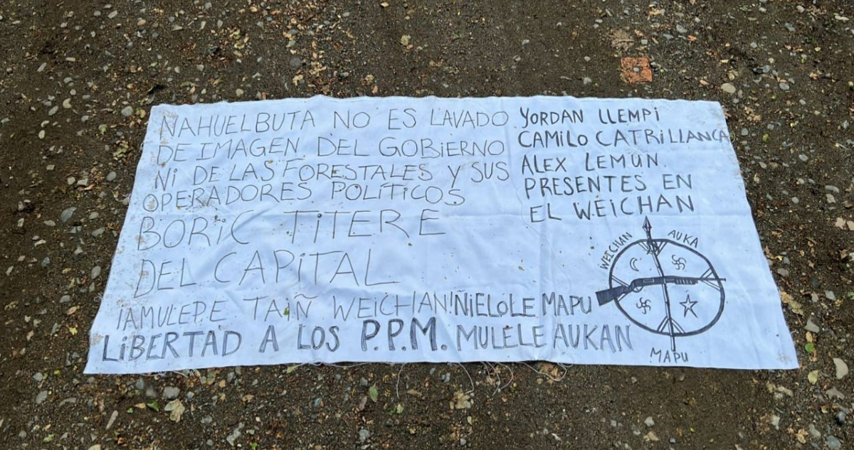 Panfleto encontrado en Parque Nacional Nahuelbuta tras ataque incendiario