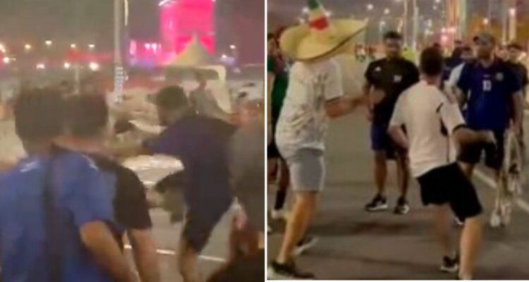 Hinchas argentinos y mexicanos protagonizan fuerte pelea en Doha