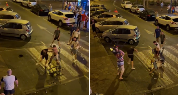 Batalla campal entre hinchas de Inglaterra y de Gales.