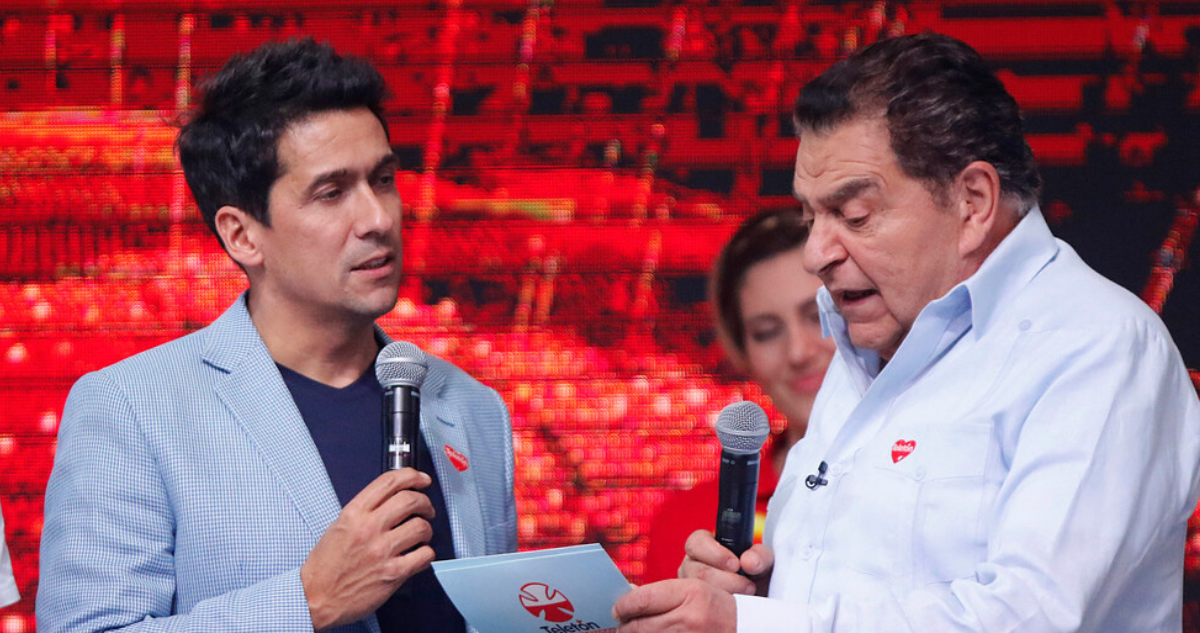 Rafael Araneda junto a Don Francisco animado la Teletón