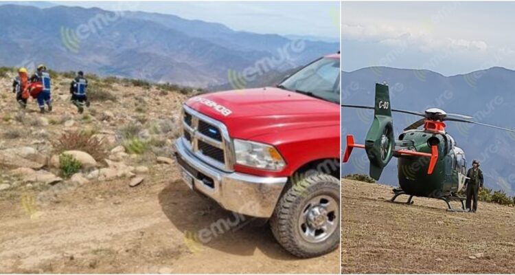 Rescatan a arriero que cayó desde 30 metros en Cabildo