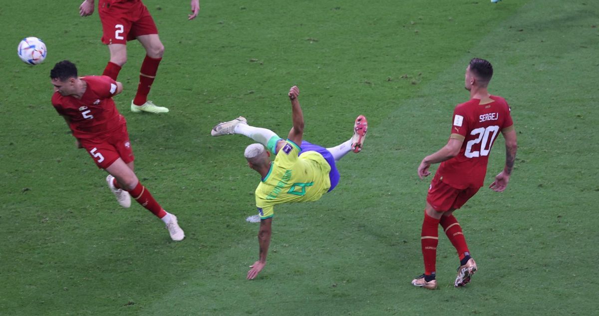 El golazo de Richarlison que puede ser elegido como el mejor del Mundial de Qatar.