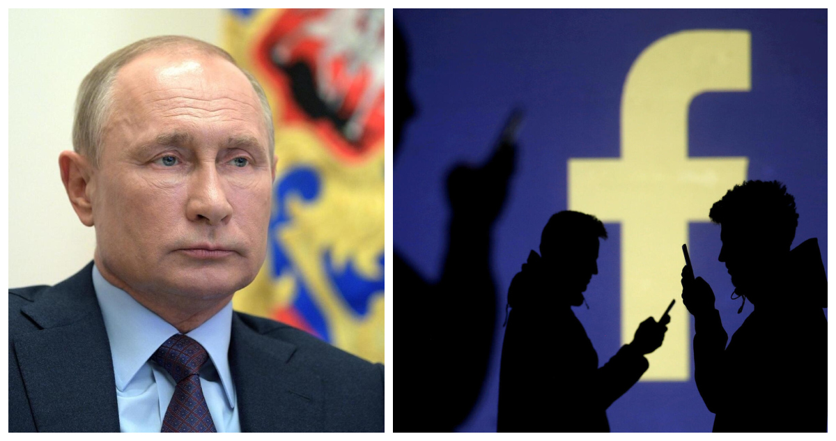Imágenes de archivo de Vladimir Putin y Facebook.