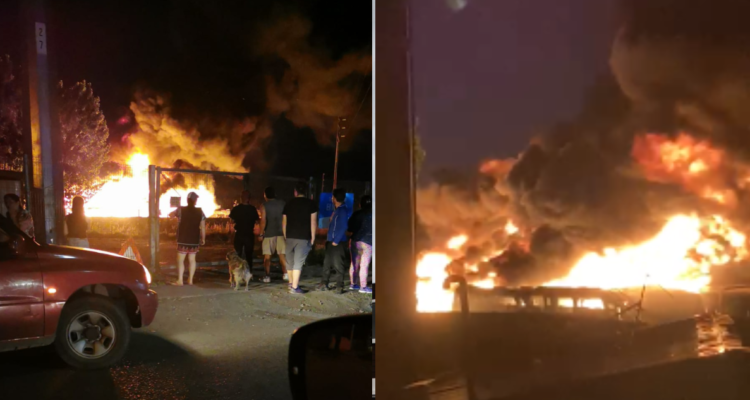 Al menos seis buses quemados deja incendio en Chillán