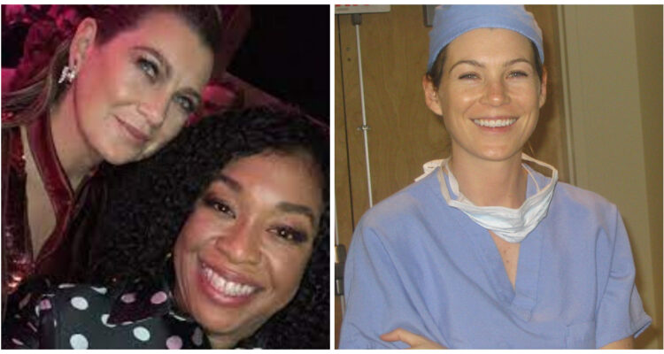 La actriz Ellen Pompeo posa con la directora Shonda Rhimes en un evento. A su lado, la intérprete se encuentra junto con la creadora de la ficción en una entrevista.