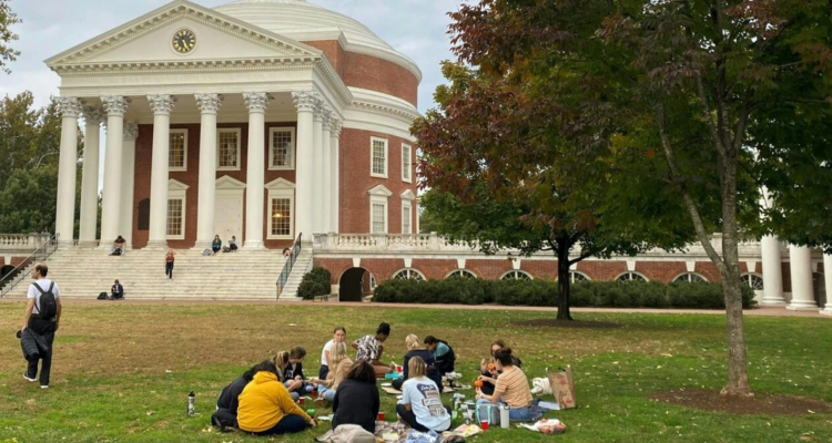 El campus de la Universidad de Virginia, en Charlottesville.