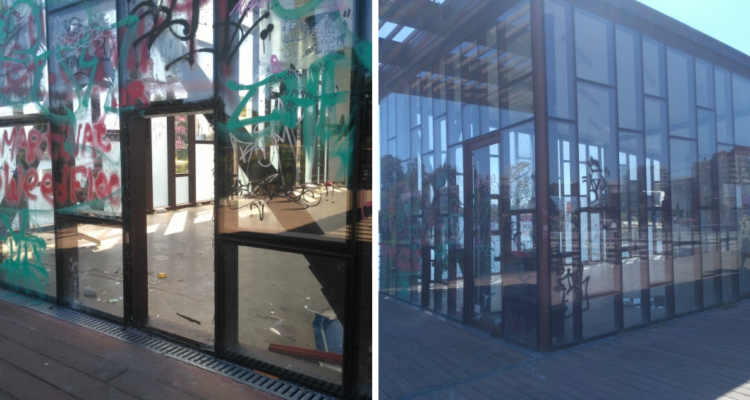 Turistas critican vandalismo en costanera de Valdivia