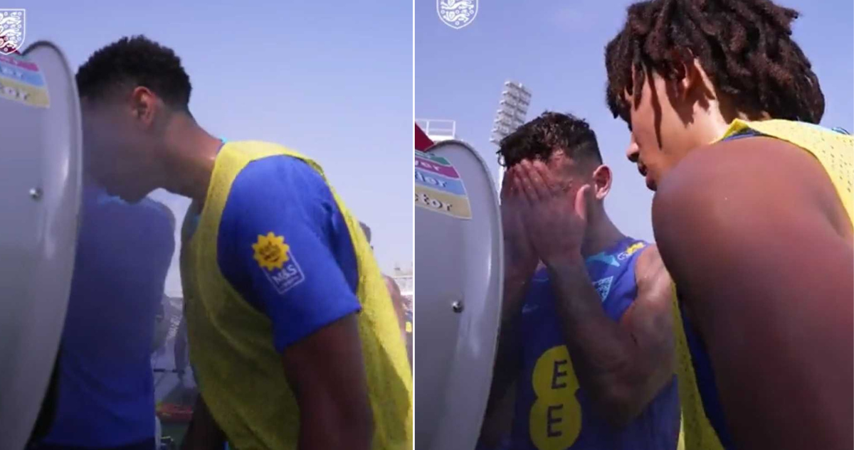 Selección de Inglaterra capea el calor con ventiladores,