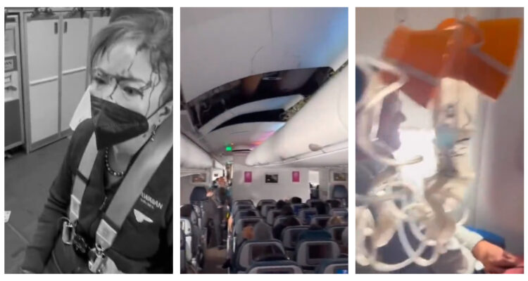 Imágenes tras turbulencias en vuelo a Hawaii