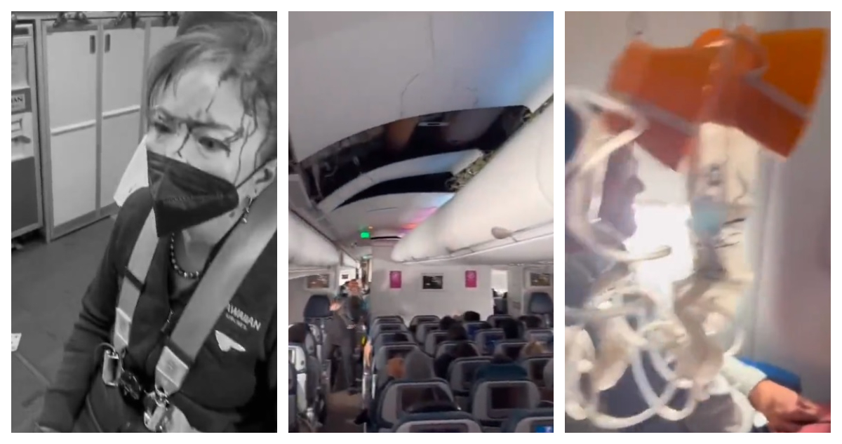 Imágenes tras turbulencias en vuelo a Hawaii