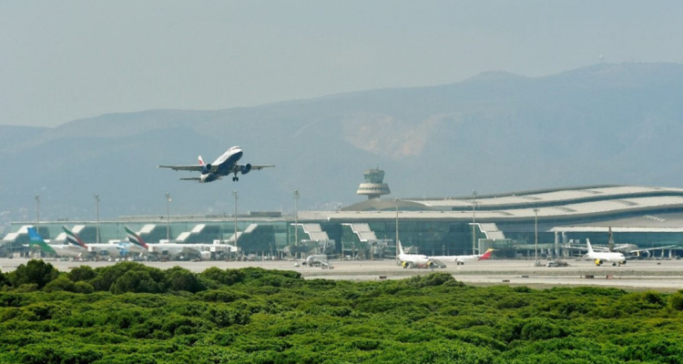 El aeropuerto de Barcelona.