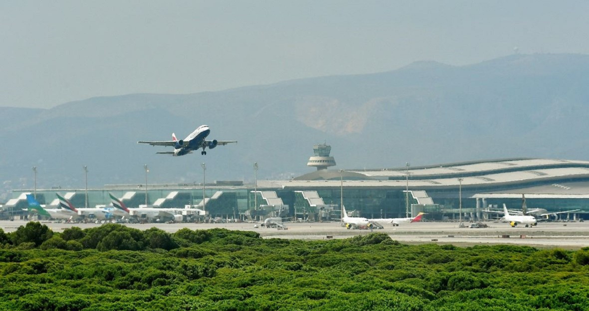 El aeropuerto de Barcelona.