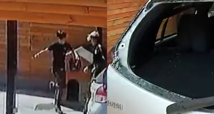 Sujetos atacan auto de mujer tras altercado en Lampa