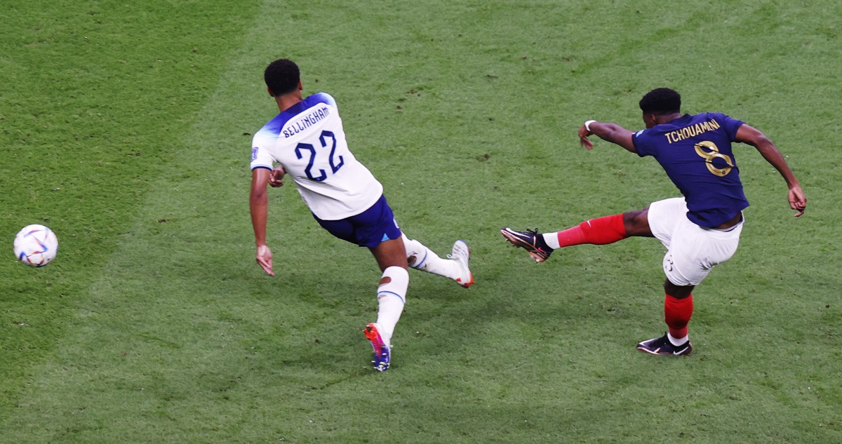 Aurélien Tchouaméni abrió la cuenta ante Inglaterra