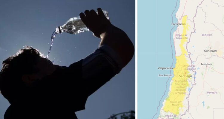 Zona afectada por altas temperaturas entre Coquimbo y Maule