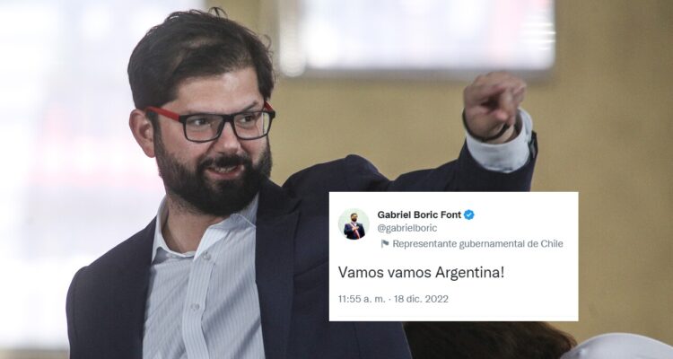 Boric y su tuit apoyando a Argentina
