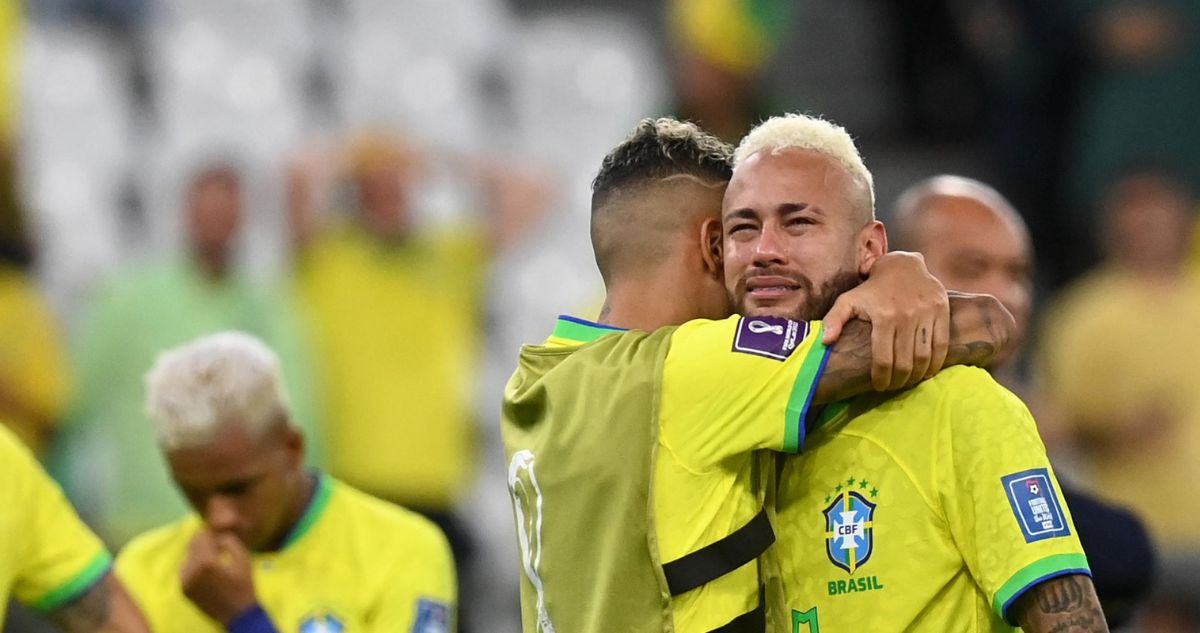 Neymar y su desconsolado llanto por eliminación de Brasil ante Croacia