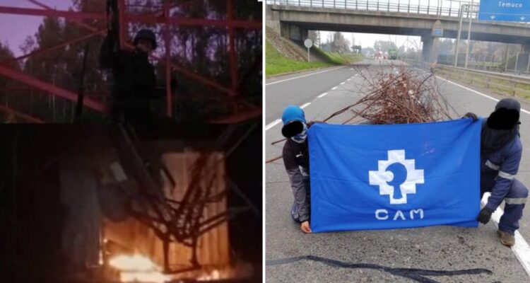 CAM se adjudica ataque a Forestal Mininco en Tirúa: quemaron torre de vigilancia y generador