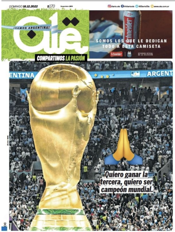Las portadas de la prensa internacional a horas de la final del Mundial