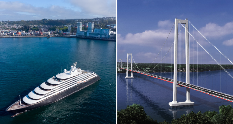 No pasarán: cruceros que recalan en Puerto Montt superan la altura que tendrá Puente Chacao