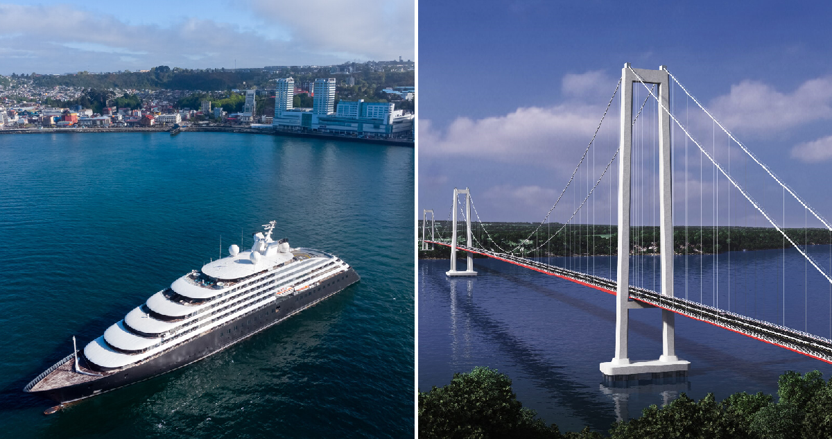 No pasarán: cruceros que recalan en Puerto Montt superan la altura que tendrá Puente Chacao