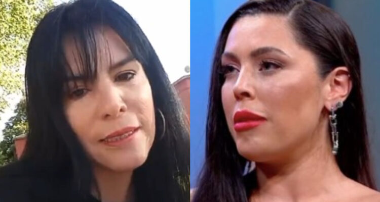 Anita Alvarado hablando en su live. A su lado, Daniela Aranguiz en el programa Podemos Hablar.