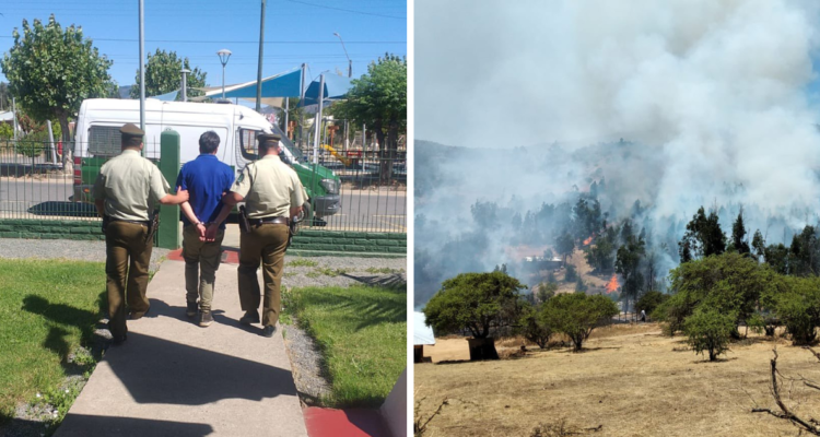 detienen a hombre que provocó incendio forestal