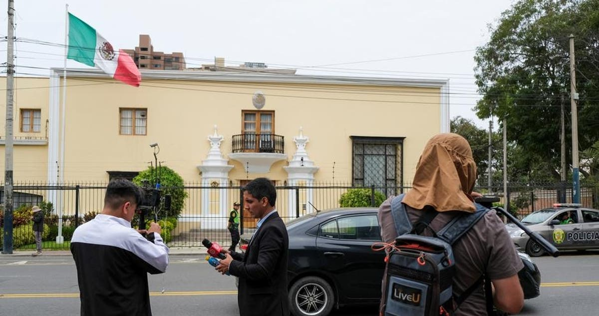 La sede de la embajada mexicana en Lima, Perú.