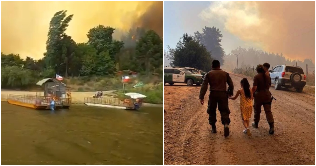 Evacuación de familias en Santa Juana