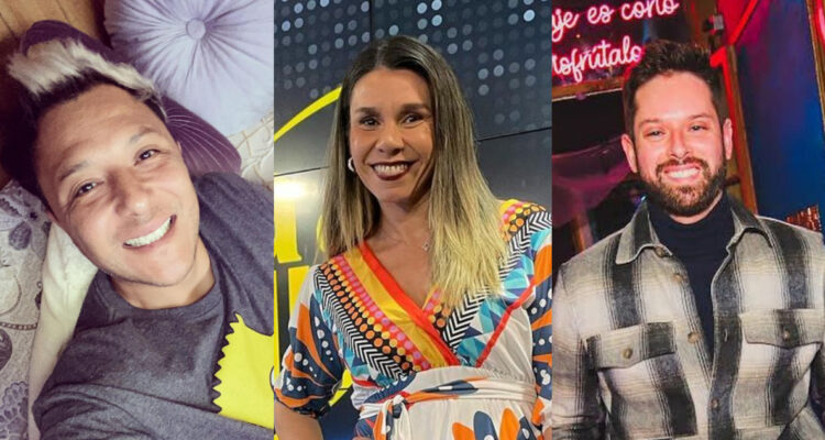 Sergio Rojas, Cecilia Gutiérrez y Michael Roldán posan sonriendo a la cámara. Los tres se refirieron al regreso de la farándula en 2022.