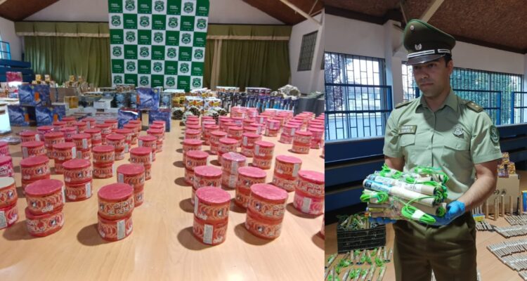 Incautan en fuegos artificiales y poderosos explosivos en golpe contra venta de pirotecnia