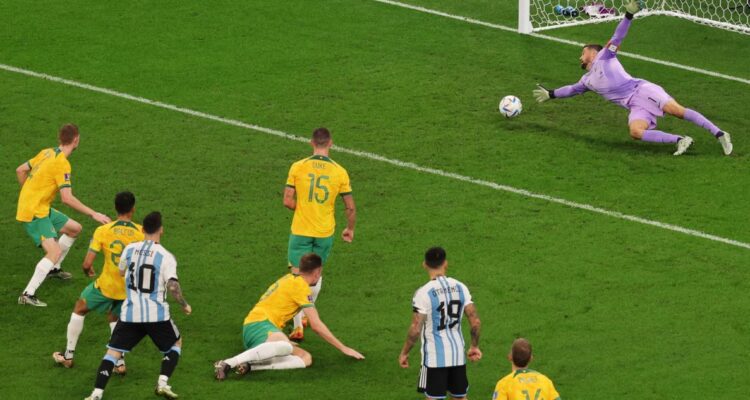 El gol de Messi para Argentina ante Australia