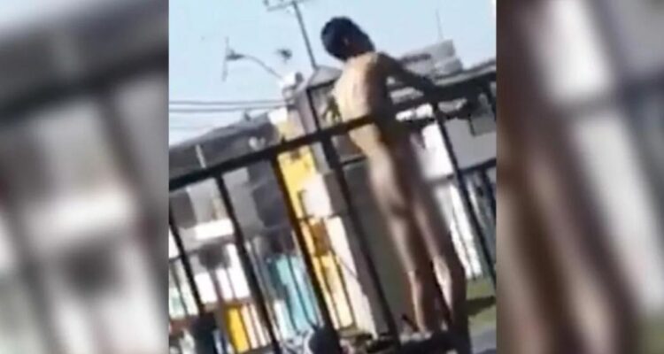 Registran a hombre bañándose desnudo frente a colegio en Antofagasta