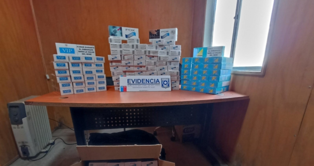 incautan cajetillas de cigarrillos