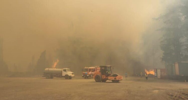 Incendio forestal en Cabrero