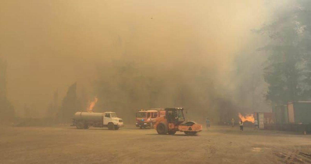 Incendio forestal en Cabrero