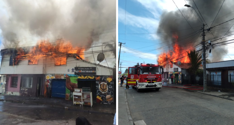 Incendio en Penco