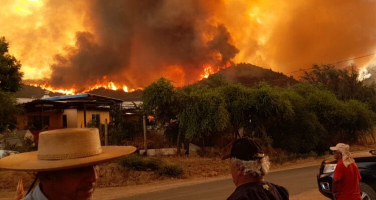 Revelan impactantes registros de incendio forestal en sector Colliguay de Quilpué