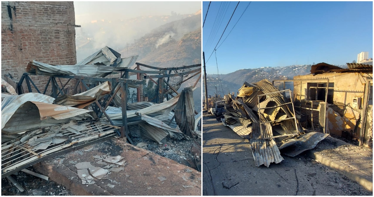 Incendio forestal en Viña del Mar