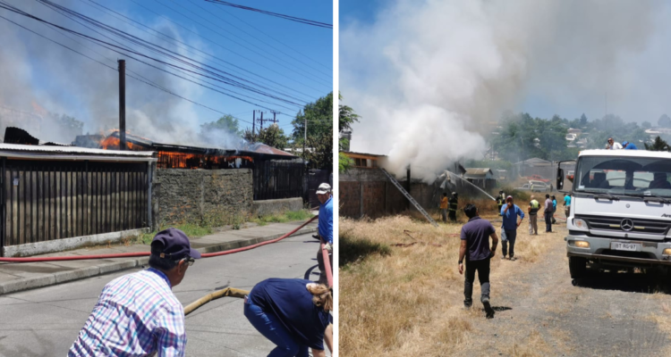Incendio en Laja
