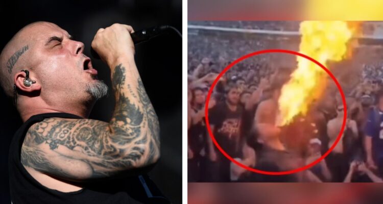Knotfest: fan es captado escupiendo fuego en concierto de Pantera y quedó registrado en video