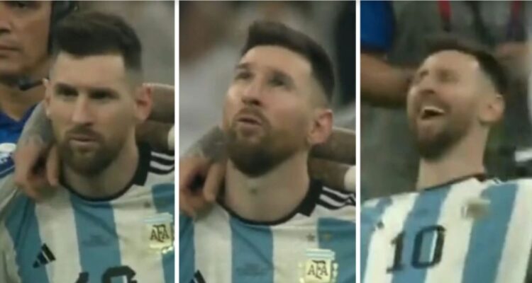 Lionel Messi y su particular rezo a Diego Maradona