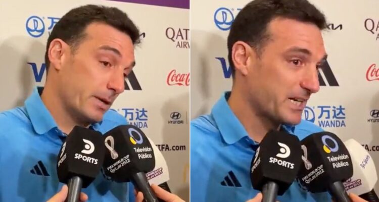 La emoción de Lionel Scaloni antes de la final con Francia en Qatar 2022
