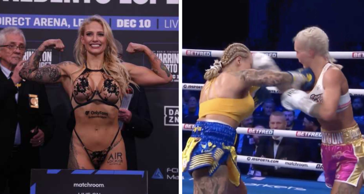 Luchadora australiana sorprende en pesaje usando lencería y en la lucha, revalida su título y cinturón.