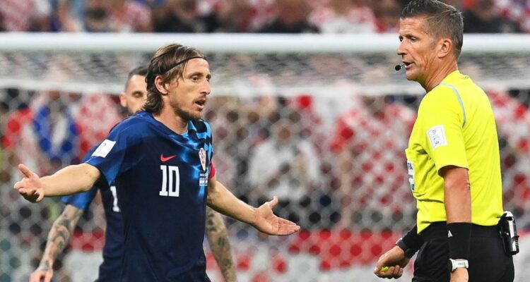 Luka Modric liquidó al árbitro del duelo Croacia-Argentina del Mundial