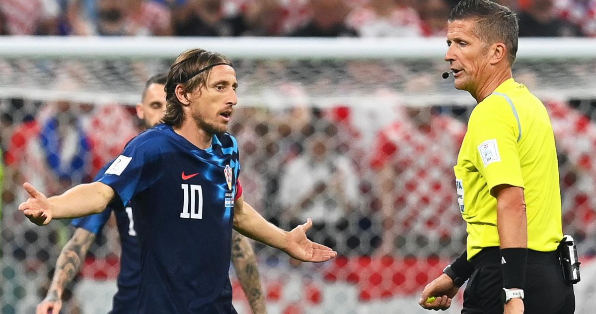 Luka Modric liquidó al árbitro del duelo Croacia-Argentina del Mundial