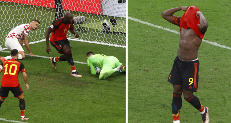 Romelu Lukaku se pierde el gol de la clasificación ante Croacia.