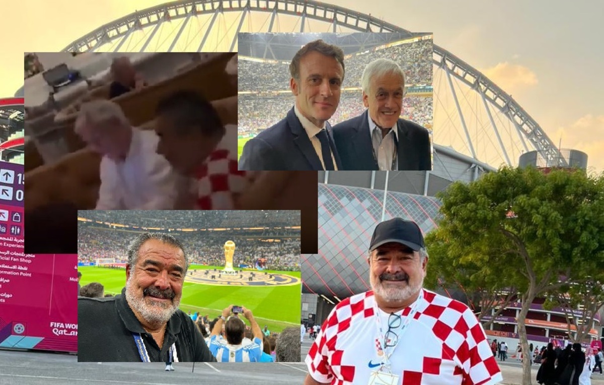 Luksic junto a Piñera en un restaurante en Qatar