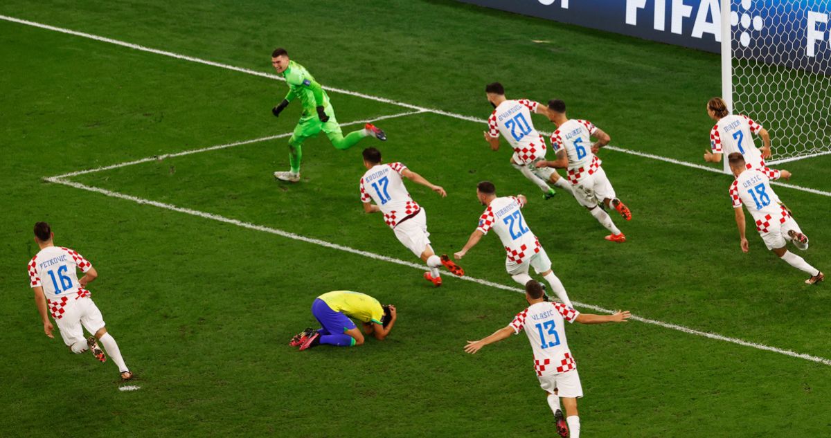 Croacia eliminó a Brasil de Qatar 2022.